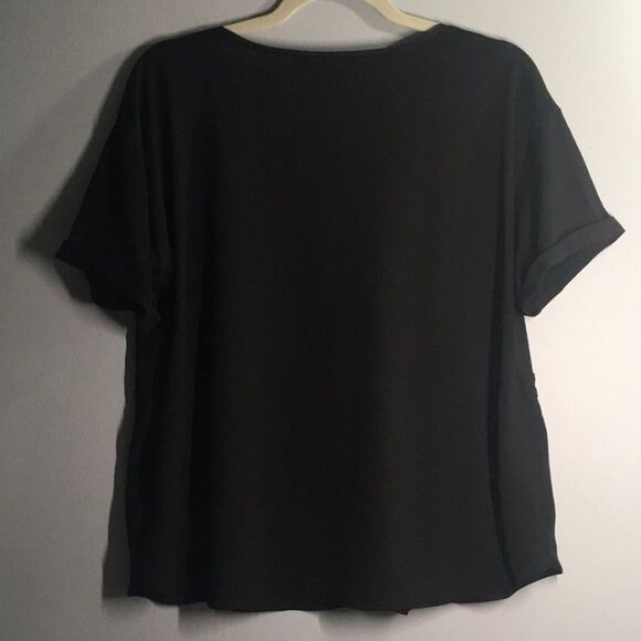 Elegant Simply Vera Verawang top women’s size pl petite Large black embellished - Picture 7 of 16